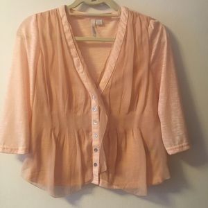 Aryn K V-neck Dressy Cardigan  3/4 sleeve